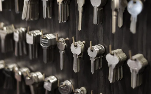 High-security door lock close-up showing anti-snap cylinder