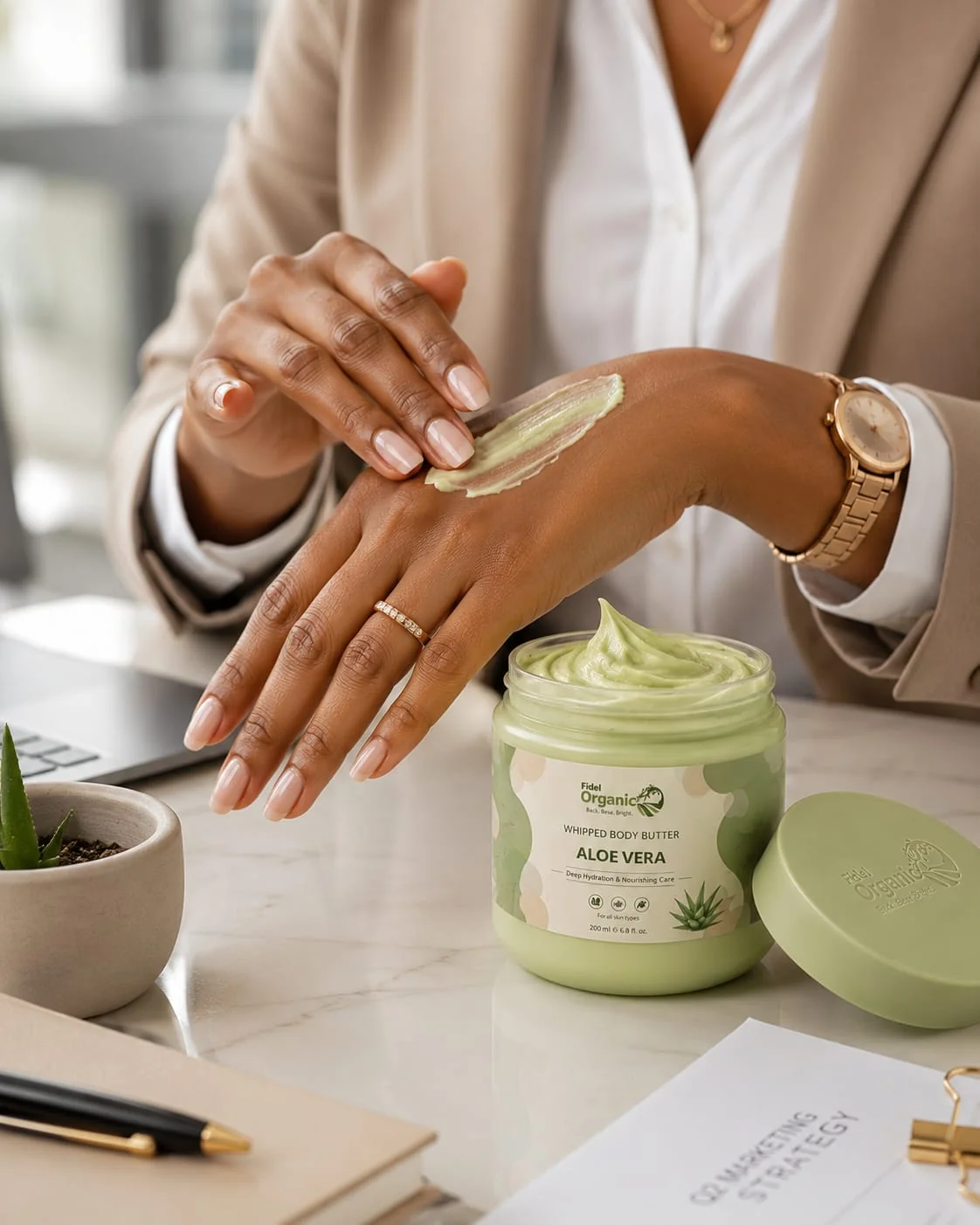 Natural botanical ingredients used in organic skincare formulations