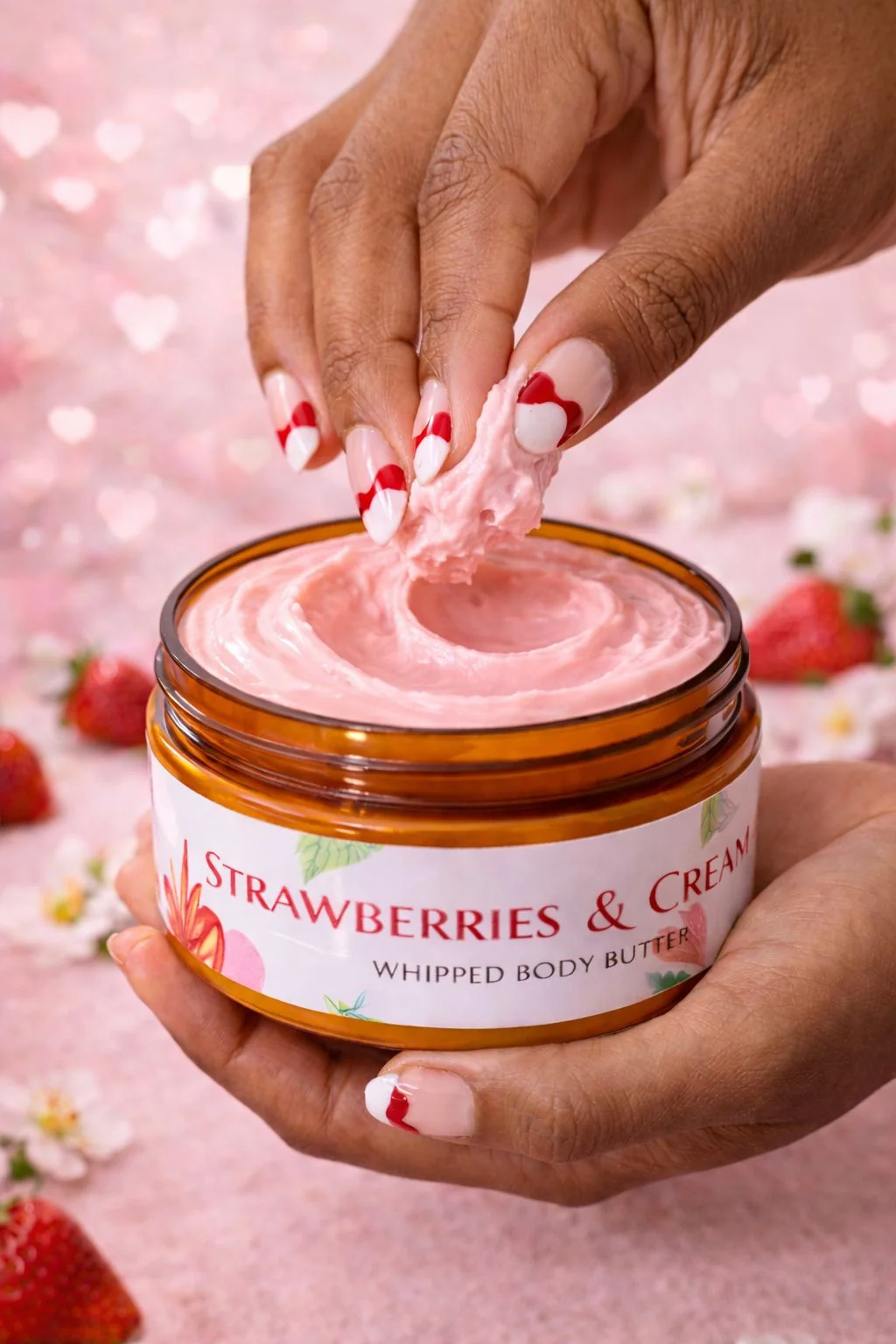 Close-up texture of organic face cream